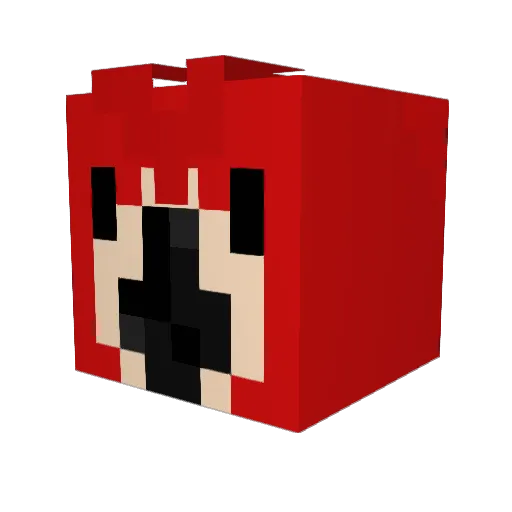 peanu1_ Minecraft avatar head, 3D render
