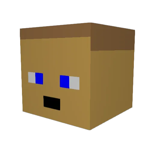 peanut3410 Minecraft avatar head, 3D render