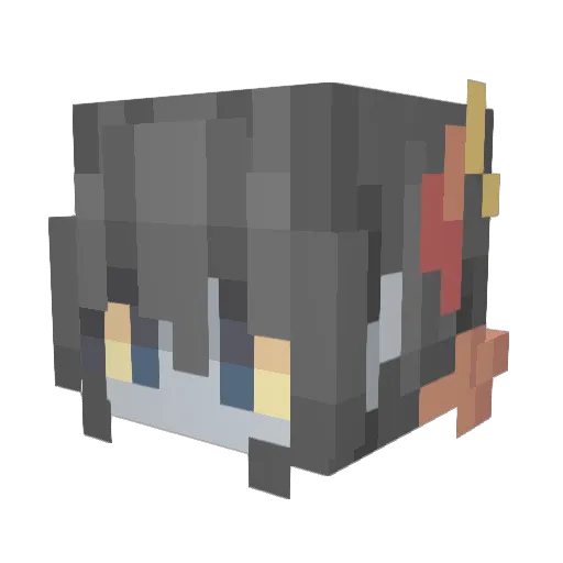 peanut_pj Minecraft avatar head, 3D render