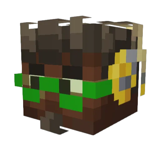 peanutbuutter Minecraft avatar head, 3D render