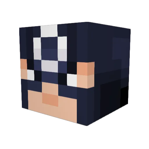 peanutcel Minecraft avatar head, 3D render