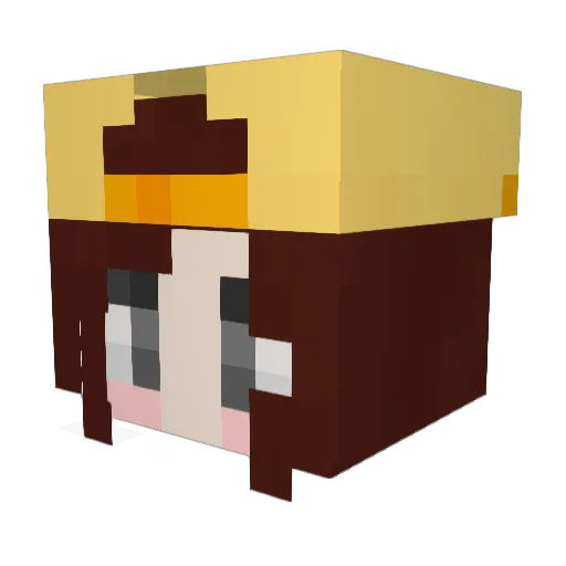 peanutkim Minecraft avatar head, 3D render