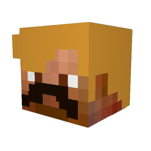 peanutman9 Minecraft avatar head, 3D render