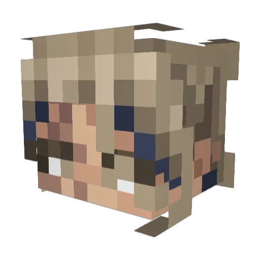 peanutpico Minecraft avatar head, 3D render