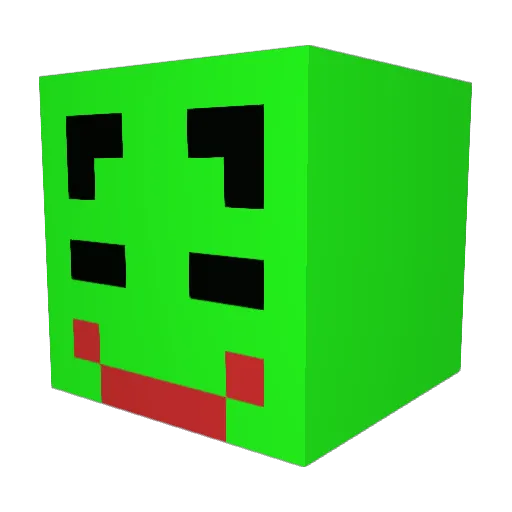 peanutskai Minecraft avatar head, 3D render