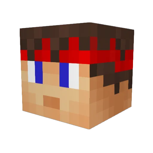 peanutsriot Minecraft avatar head, 3D render