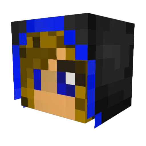 peanutty123 Minecraft avatar head, 3D render