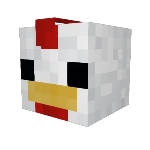 peanutx1 Minecraft avatar head, 3D render
