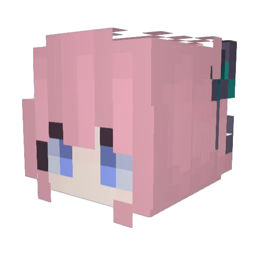 peanutz Minecraft avatar head, 3D render