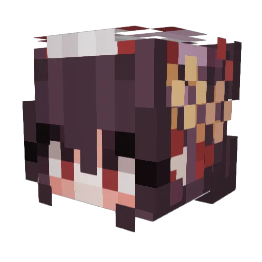 peaqe_ Minecraft avatar head, 3D render