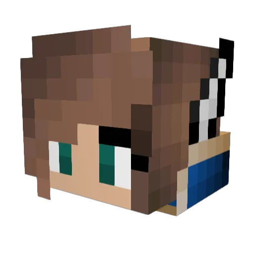 pearelle Minecraft avatar head, 3D render