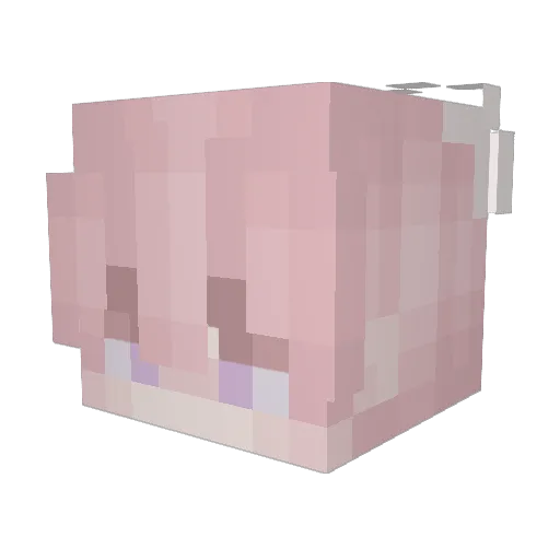 pearl17 Minecraft avatar head, 3D render