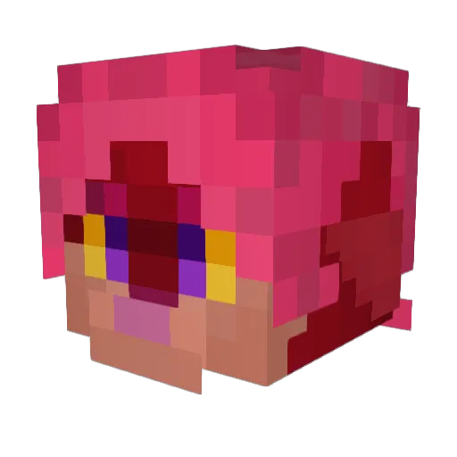 pearl_com Minecraft avatar head, 3D render
