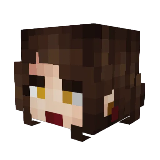 pearl_xD Minecraft avatar head, 3D render