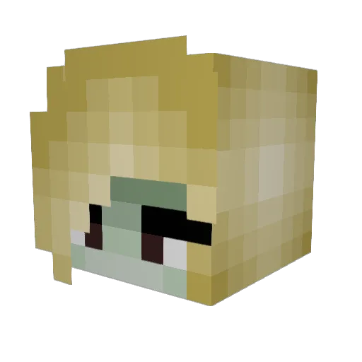 pearlipoo Minecraft avatar head, 3D render