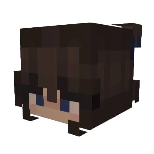 pearloffline Minecraft avatar head, 3D render
