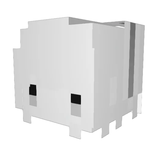 pearlty Minecraft avatar head, 3D render