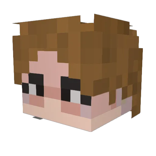 peas24 Minecraft avatar head, 3D render