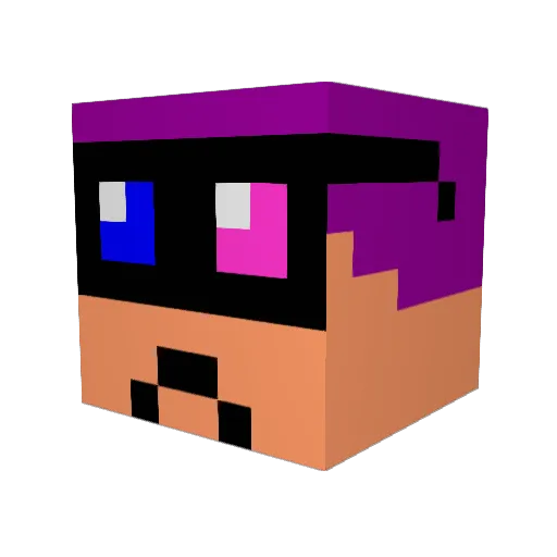 peazyy Minecraft avatar head, 3D render