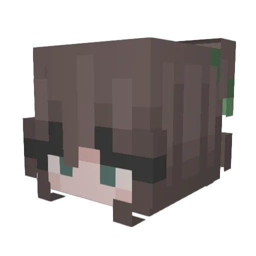 pebble_03 Minecraft avatar head, 3D render