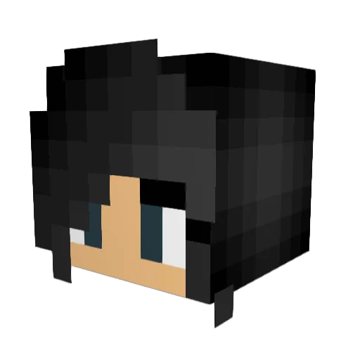 pebbledslate Minecraft avatar head, 3D render