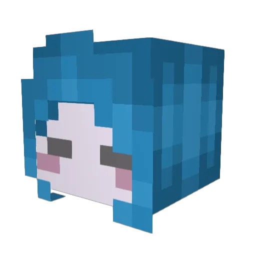 pebbles087 Minecraft avatar head, 3D render