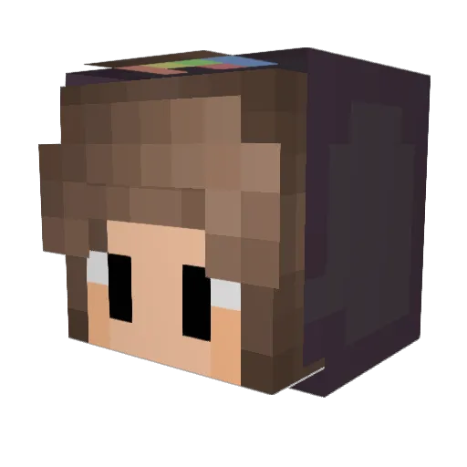 pebblesVX Minecraft avatar head, 3D render