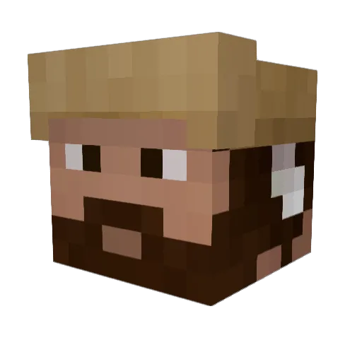 pebblestones Minecraft avatar head, 3D render