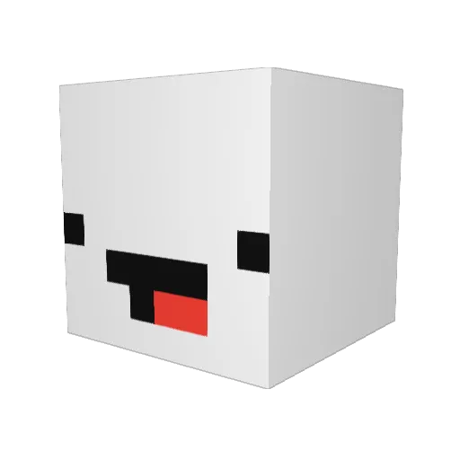 pebie Minecraft avatar head, 3D render