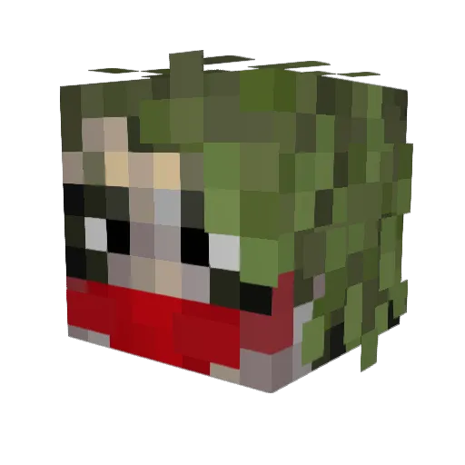 pebo59D Minecraft avatar head, 3D render
