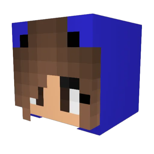 pecadodaluxuria Minecraft avatar head, 3D render
