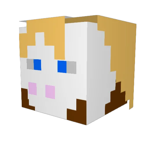 peckishh Minecraft avatar head, 3D render