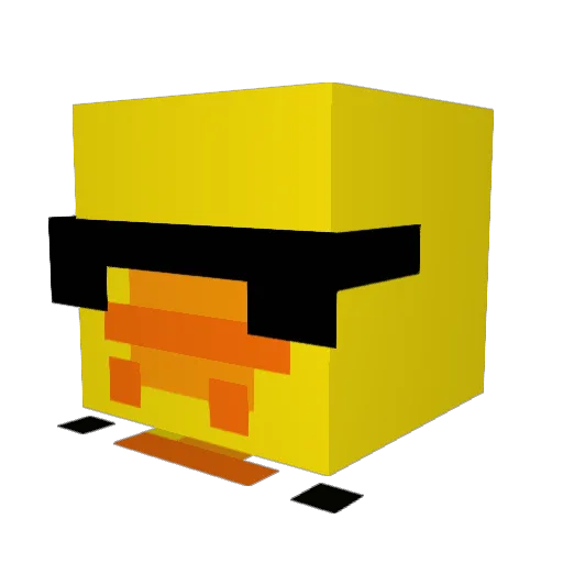 peckyyyyy Minecraft avatar head, 3D render
