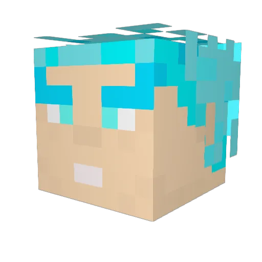 ped1542 Minecraft avatar head, 3D render