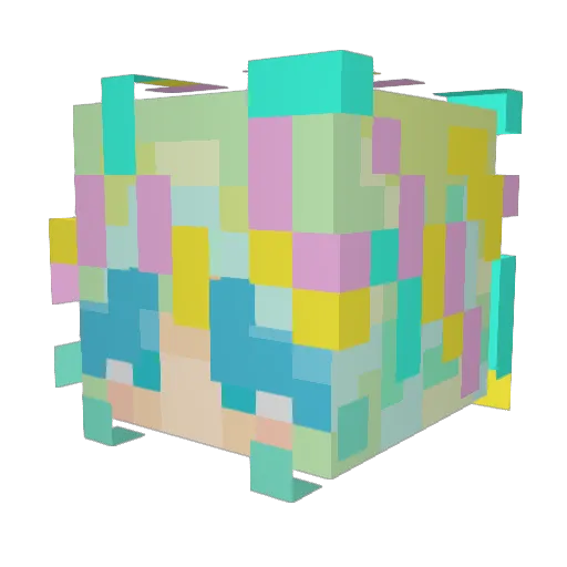 peda_file Minecraft avatar head, 3D render
