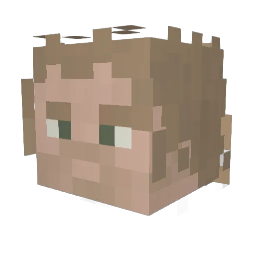 pedatacealalta Minecraft avatar head, 3D render