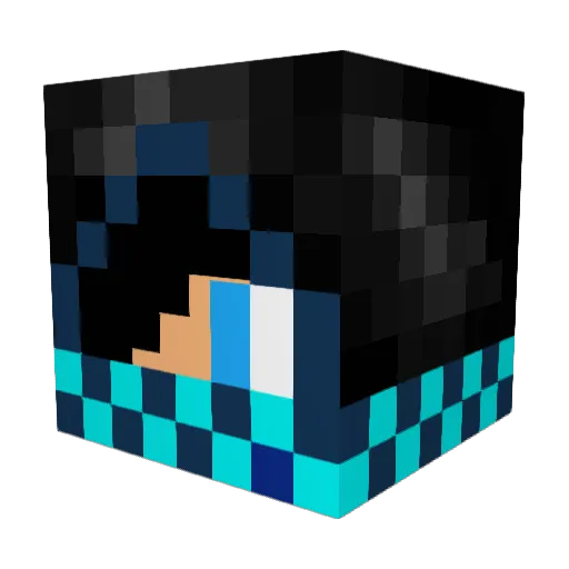pedefikkemand Minecraft avatar head, 3D render