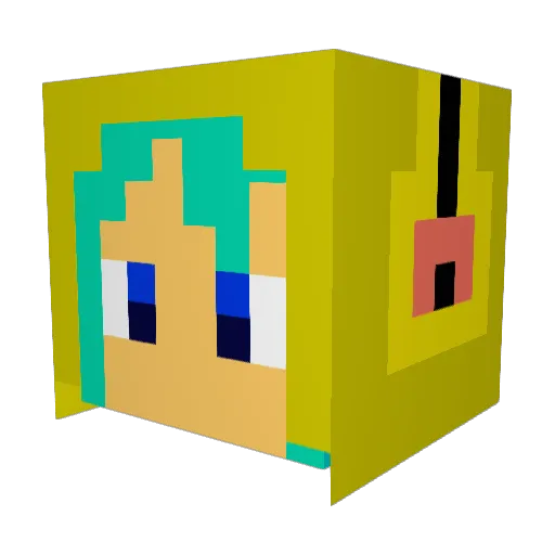 pedoros Minecraft avatar head, 3D render