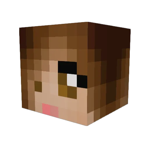 pedra Minecraft avatar head, 3D render