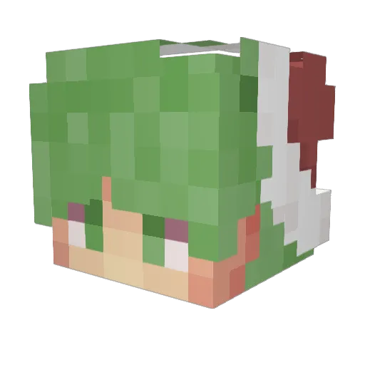 pedreno Minecraft avatar head, 3D render