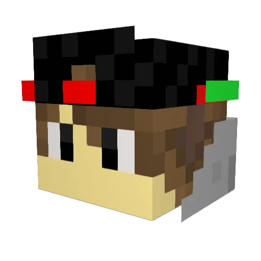 pedrinho2000 Minecraft avatar head, 3D render