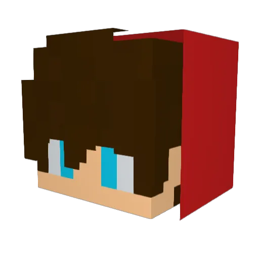 pedrinnnTHOMAS Minecraft avatar head, 3D render