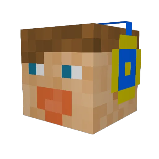 pedro_oo Minecraft avatar head, 3D render