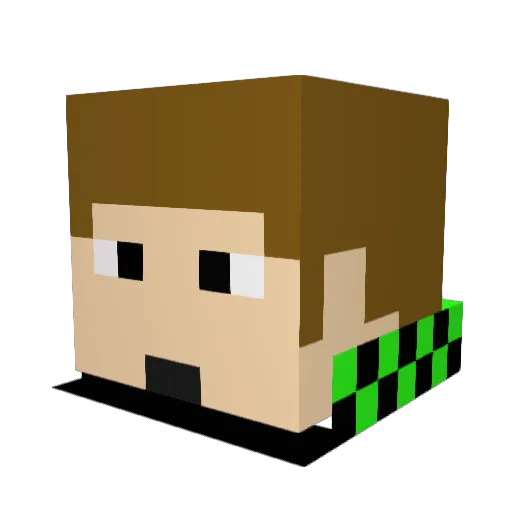 pedroaa007 Minecraft avatar head, 3D render
