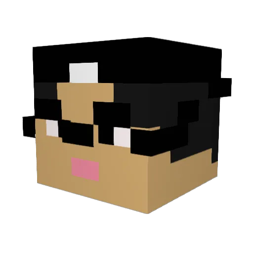 pedrobosa Minecraft avatar head, 3D render