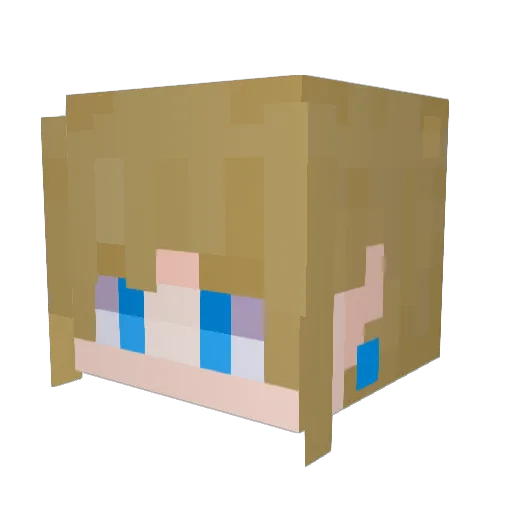 pedrokelk Minecraft avatar head, 3D render
