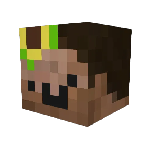 pedropascalbooty Minecraft avatar head, 3D render