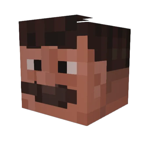 pedropeposo Minecraft avatar head, 3D render