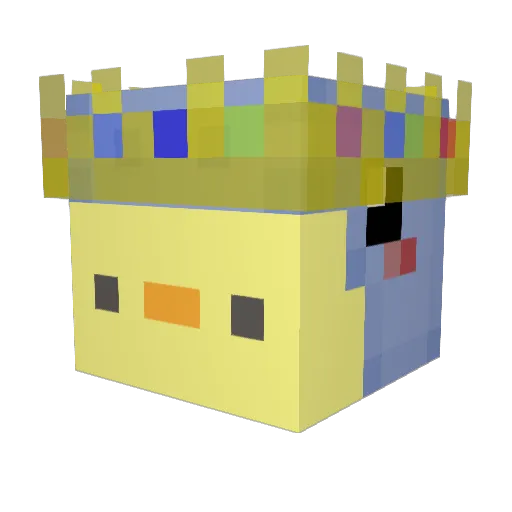 pedropeten Minecraft avatar head, 3D render