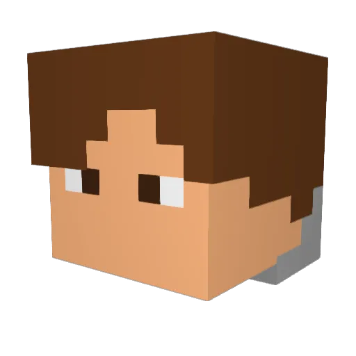 pedropologio Minecraft avatar head, 3D render